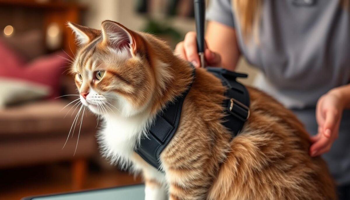 cat grooming harness