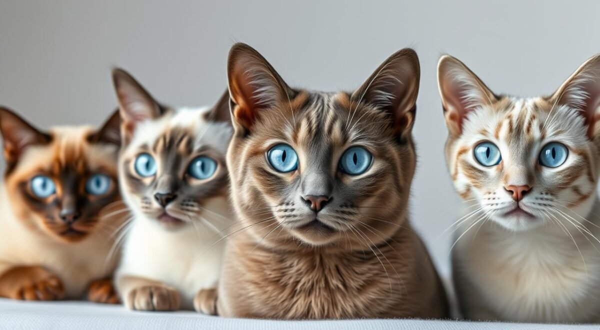 Blue-eyed cat breeds collection